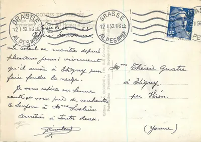 Verdon Gorges — Passage between the Hautes-Alpes — Edition A CICOGNE, Grasse — Back