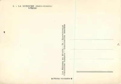 La Guerche (Indre-et-Loire) — La Iglesia — Les Éditions du Moulin, Sartreouville — Reverso