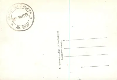 Le Galibier - Stołek Orientacyjny i Mont Blanc — Stara pocztówka CEP nr 8124.16 — Rewers