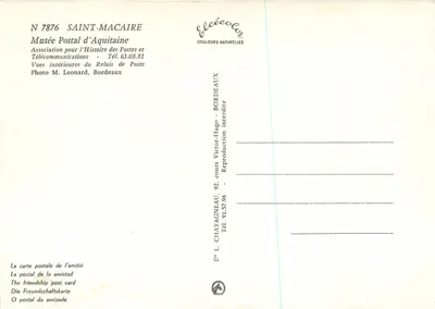 Relais Henri IV — Saint-Macaire — Editor Elécécolor — Verso