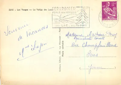 Les Vosges — A Vale das Lagos — Edições Géhaïr, 135, rue Marcadet — Verso