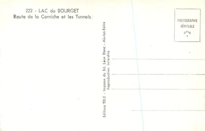 Lago di Bourget — Strada della Corniche e i tunnel — Edizioni TELE — Verso