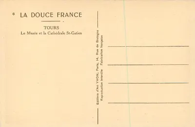 Tours — Muzeum i Katedra św. Gatiana — Wydawnictwo Sztuki YVON — Rewers