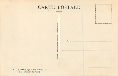 De Basiliek van Lisieux — Algemene Uitzicht van het Project — Draeger-Paris — Achterkant