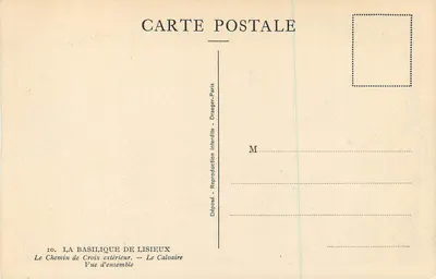 A Basílica de Lisieux — O Calvário — Vista geral — Draeger-Paris — Verso