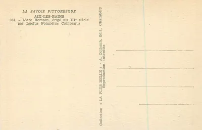 Rzymski łuk w Aix-les-Bains — wybudowany w III wieku przez Luciusa Pompéiusza Campanusa — Giny — Rewers