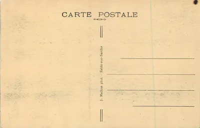 SABLE-sur-SARTHE — A Cidade vista do Jardim — J. Malicot fot. — Verso