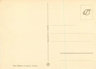 Genebra. Monumento da Reforma — O. Sartori, n° 3008 — Verso