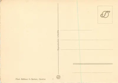 Ginevra. Darsena e Città — vista panoramica del lago con barche — editore O. Sartori, n° 3004 — Verso