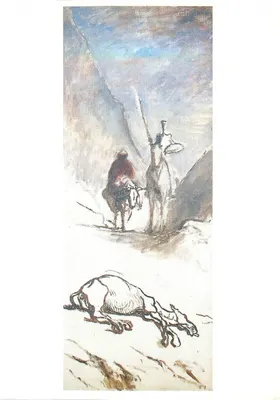 Sancho Pança e a mula morta — pintura de Honoré Daumier — Museu d'Orsay