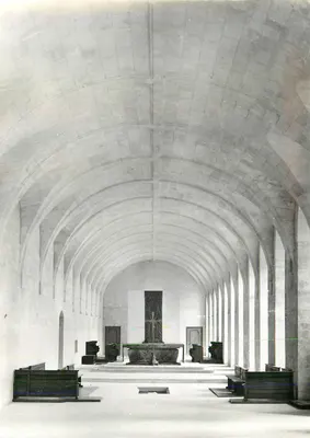 Abadia Nossa Senhora do Bec — A igreja atual estabelecida no antigo refeitório (1747) — Cliché Faucon