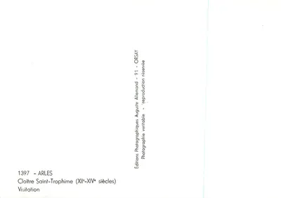 Kloster Saint-Trophime — Arles — Wydawnictwo Auguste Allemand — Rewers