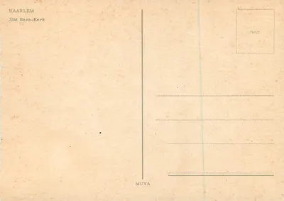 Haarlem — Igreja de São Bavo — MUVA 760/2 — Verso