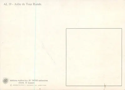 Arête de Tour Ronde — AL 19 — wydawnictwo Mythra — Rewers