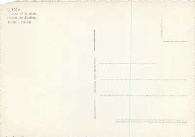 Rzym — Pałac Sprawiedliwości — wyd. Stab. Grafica Cesare Capitelli-Nilsson — Rewers