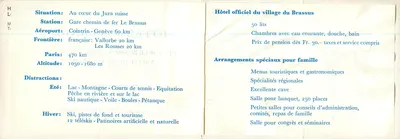 Hotel de la Lande — Le Brassus, Svizzera — editore sconosciuto, numero di serie non visibile — Verso