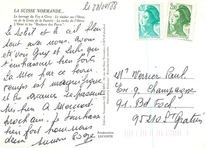 Szwajcarska Normandia — krajobrazy i zabytki — Wydawnictwo Normandzkie LE COUBEY, CAEN — Rewers