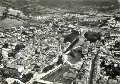 Saint-Girons — vista geral aérea — Sociedade das Cartas Postais APA-POUX
