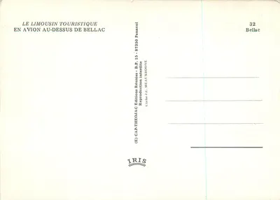 Bellac — Vista aérea — Éditions Réunies — Verso