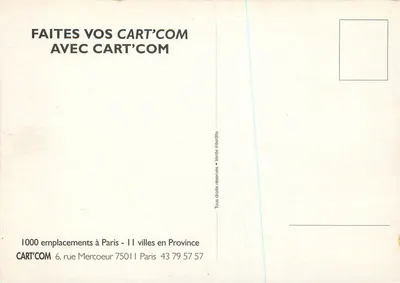 Cart'Com — A faixa que se empolga — Cart'Com — Verso
