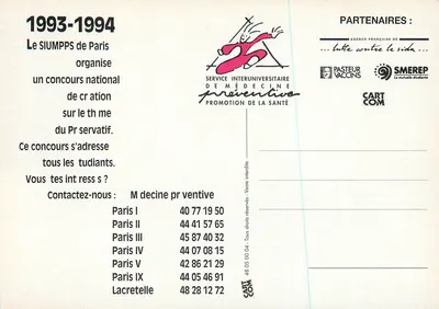 Concurso do preservativo em Paris — Serviço interuniversitário de medicina preventiva e promoção da saúde — Verso