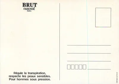 Polícia e homem — propaganda para Brut Fabergé Paris — editor Cartcom — Verso
