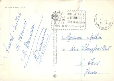 Nice — panoramiczny widok i plaża — wydawca Victor Hugo, seria 27 — Rewers