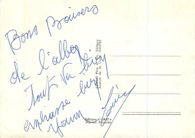 L'Aber-Wrac'h — Lembrança de L'Aber-Wrac'h — Edições Gaby, Nantes — Verso