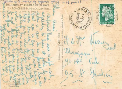 Os pinheiros da Mus du Loup — Ronce-les-Bains (Charente-Maritime) — Edições de Arte Yvon — Verso