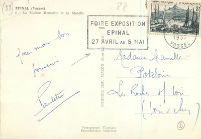 Epinal (Vosges) — Dom Rzymski i Mosel — Combier Imp. (S.-et-L.) — Rewers