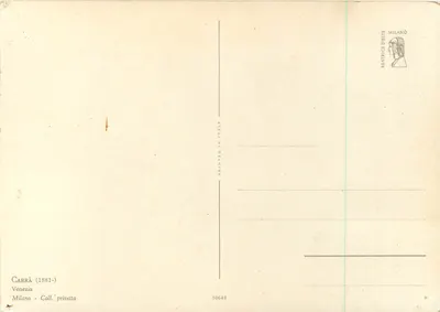 Wenecja — Widok kanału z gondolą — C. Carrà 1932 — Rewers