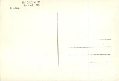 Les Deux Alpes — Jeden teleks — Isère, 1700 m — Rewers