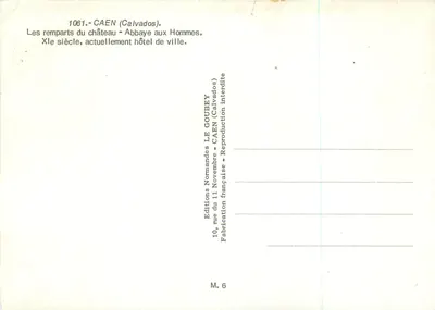 Caen — Miasto Sztuki i Historii, Stolica Dolnej Normandii — Wydawnictwo Normandzkie LE GOUBEY — Rewers