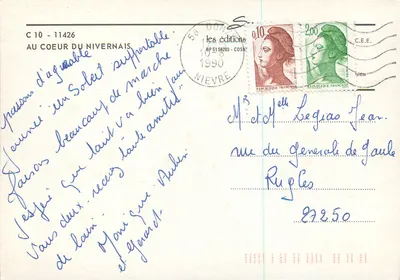 En el Centro del Nivernais — las ediciones C 10 - 11426 — Reverso