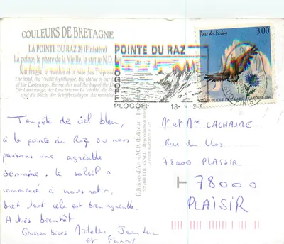 Pointe du Raz — krajobrazy wybrzeża i statua NMP — Wydawnictwo Art JACKE, nr 12 — Rewers