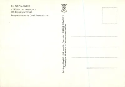 Le Tréport — Perspectiva sobre o Quai François 1er — Edições MAGE — Verso