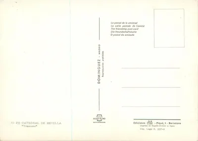 Catedral de Sevilha — Interior — Dominguez Escudo de Oro — Verso