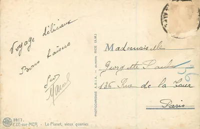 Eze-sur-Mer — Planet, stary dzielnica — A.D.I.A. (A.M.) — Rewers
