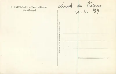 Saint-Paul — Stara ulica — Wydawnictwo Art Dumont — Rewers