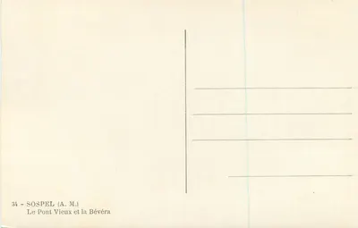Sospel — Stary Most i rzeka Bévéra — (A. M.) — Rewers