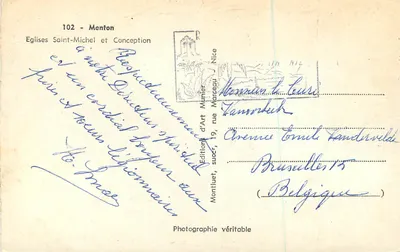 Menton — Kościoły św. Michała i Konwencji — Munier — Rewers