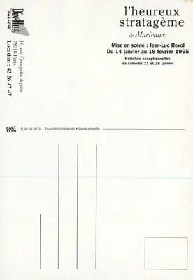 L'heureux stratagème — pieza de Marivaux — Dix-Huit Théâtre — Reverso
