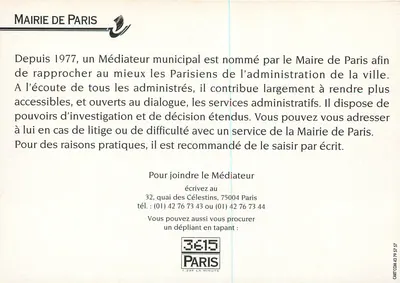 Mairie de Paris — Een Mediator die Luistert naar de Parisiërs — Mairie de Paris — Achterkant