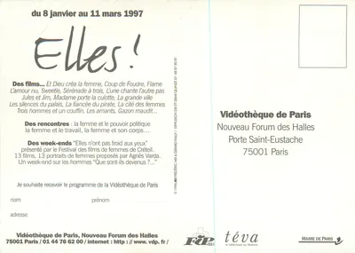 Ze! — 100 films over de emancipatie van vrouwen — Videothek van Parijs — Achterkant