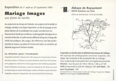 Casamento — uma foto de família — Abadia de Royaumont — Verso