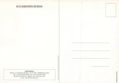 Maraton w Reims — 24 października 1999 — wydanie oficjalne — Rewers