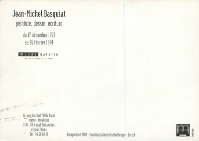 Autorretrato — 1984 — Cortesia Galeria Bischofberger - Zurique — Verso