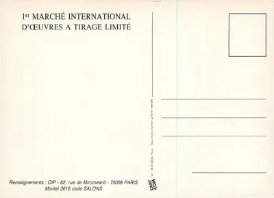 FIAC ÉDITION SAGA90 — 5-9 Abril Paris Grand Palais — Édition FIAC — Verso