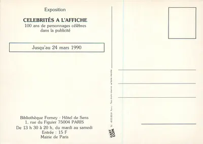 Sapononite — produkt do prania — wystawa 'Célébrités à l'affiche' w Bibliotece Forney, Paryż — Rewers