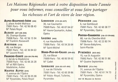 Campo de papoulas — As Regiões vivem em Paris — CARTCOM — Verso